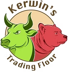 Kerwin's Trading Floor logo — a green bull and a red bear